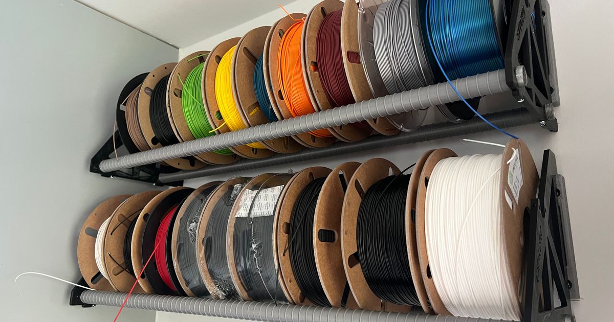 RepRack Spool Holder 20mm Conduit by DD3D Download free STL model