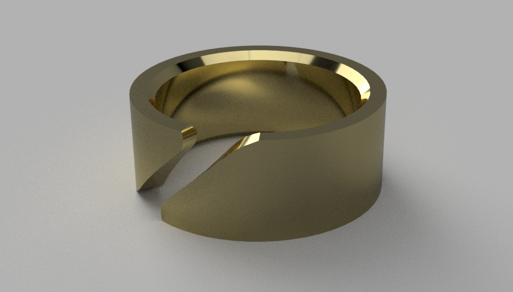 Miniatura 2 do modelo 3D Spiral cut ring