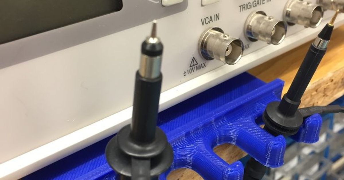4 Channel Oscilloscope Probe holder 3x 12mm, 1x 9mm by gdavies Download free STL model