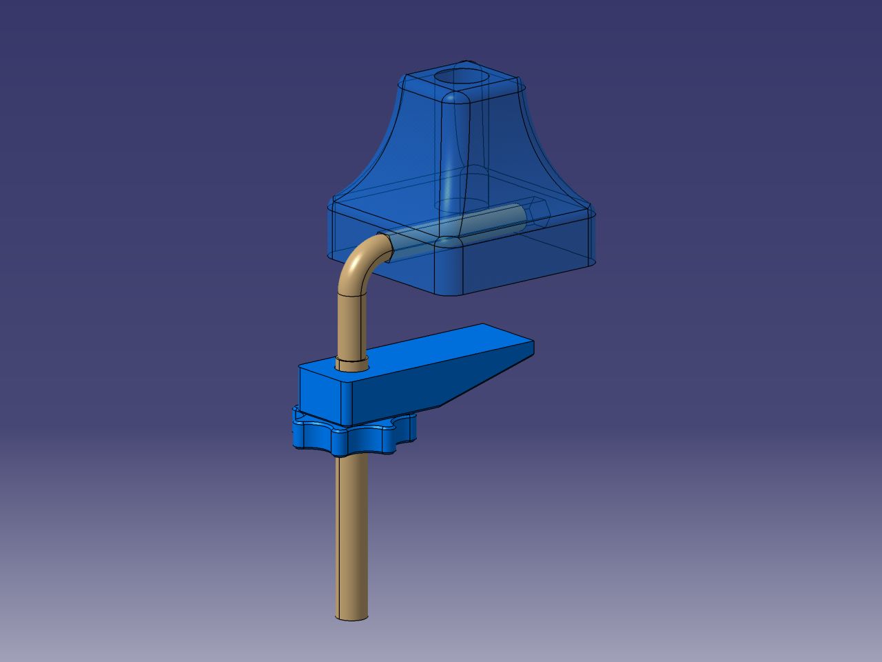 Miniatura 4 do modelo 3D Table clamp for work lamp