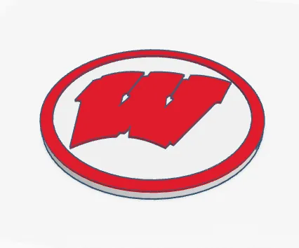 Wisconsin Badger Coaster Multicolor by MakerIggs Download free