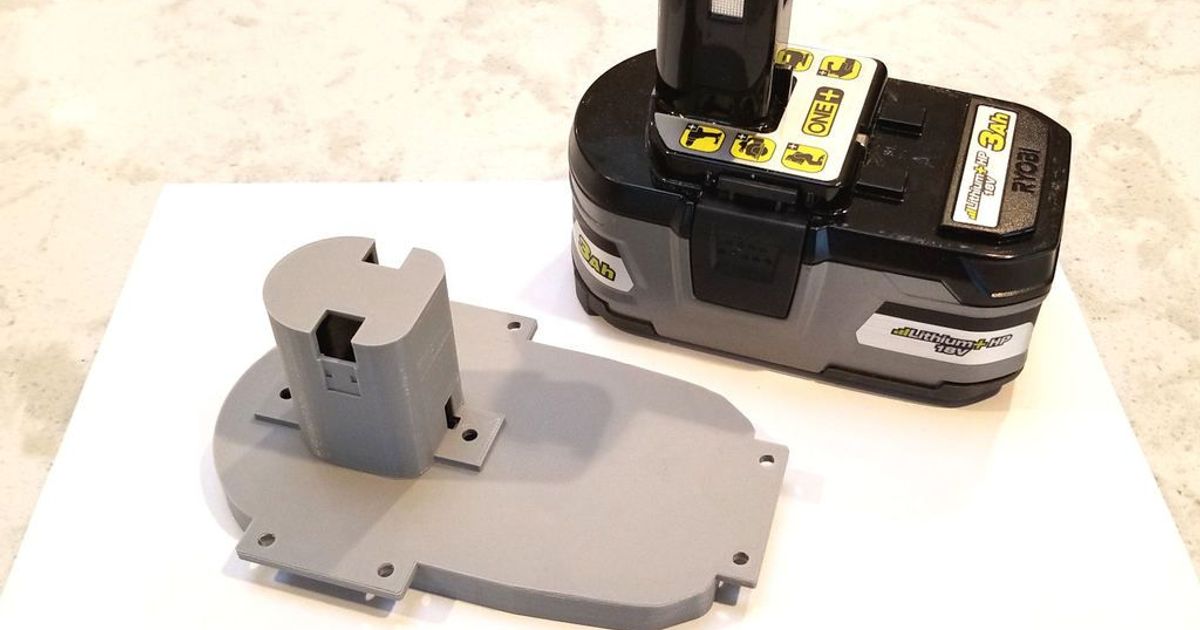 Ryobi 18V Battery Connector by Plexi Download free STL model