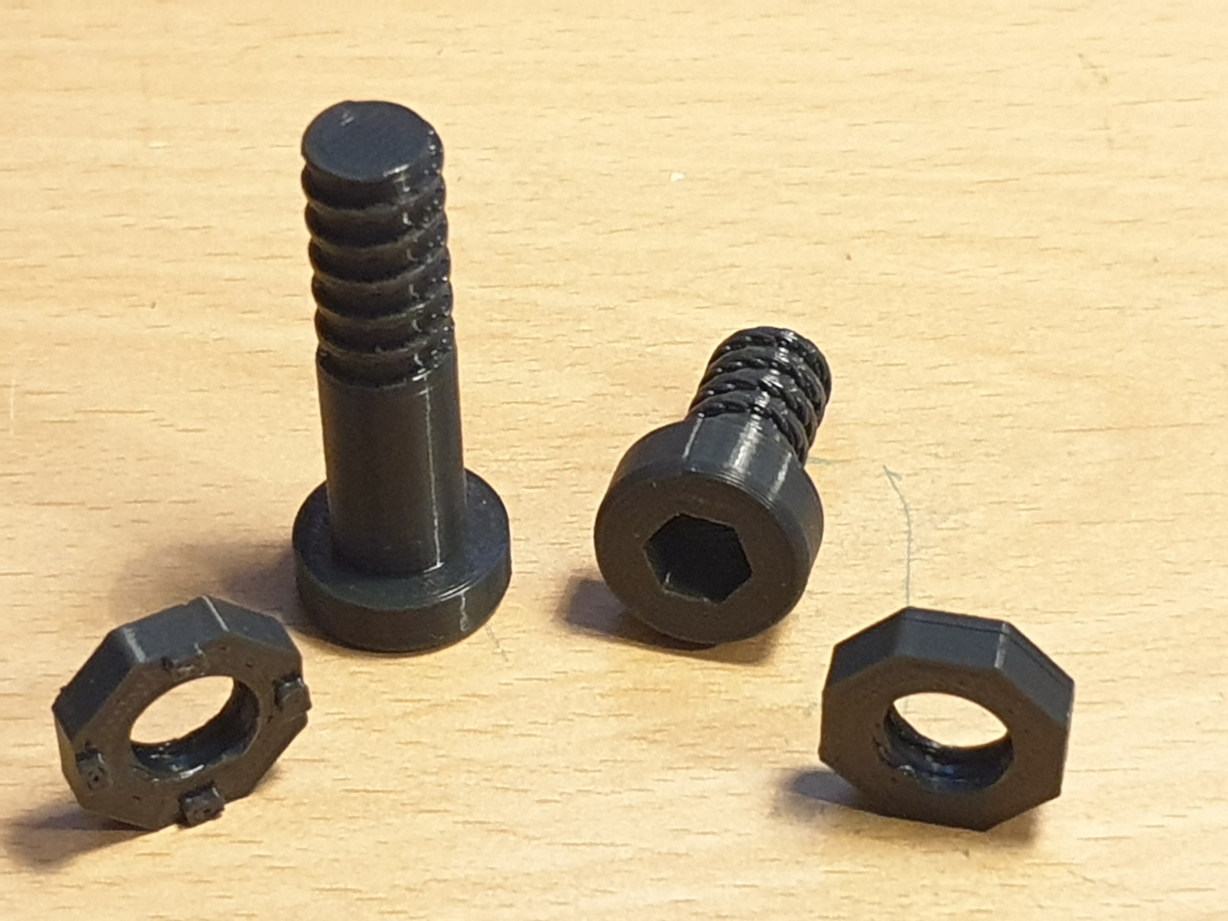 Meccano Junior Bolt 18.5mm & 35mm Hex Head with Nut (Compatible Remix)