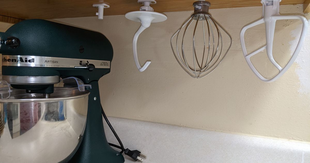 Kitchenaid Attachment Hanger by iplop, Download free STL model