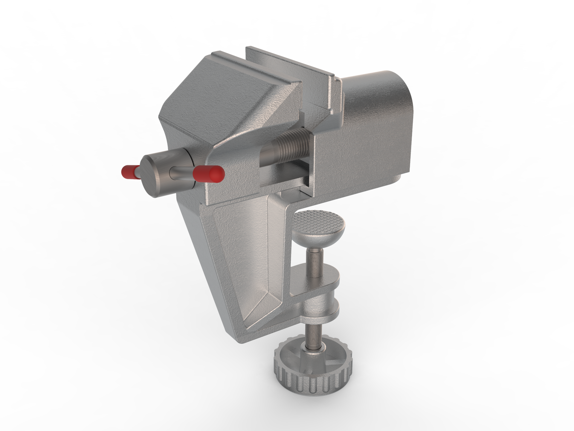 Small aluminium bench vise