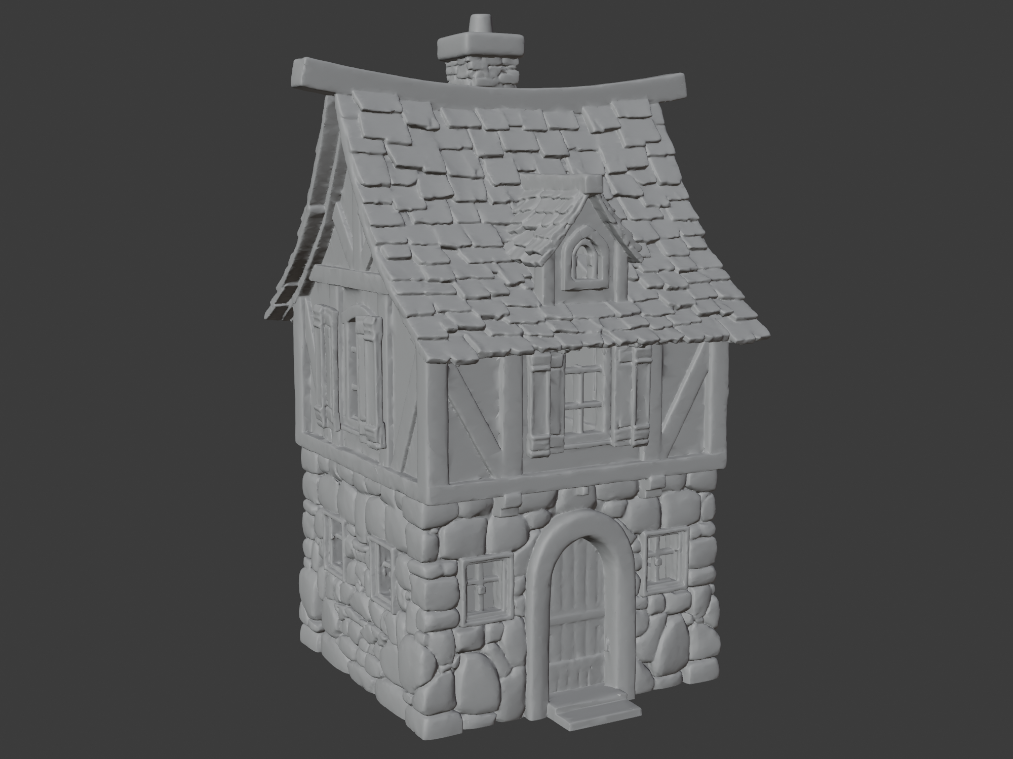 Miniatura 2 do modelo 3D Medieval house