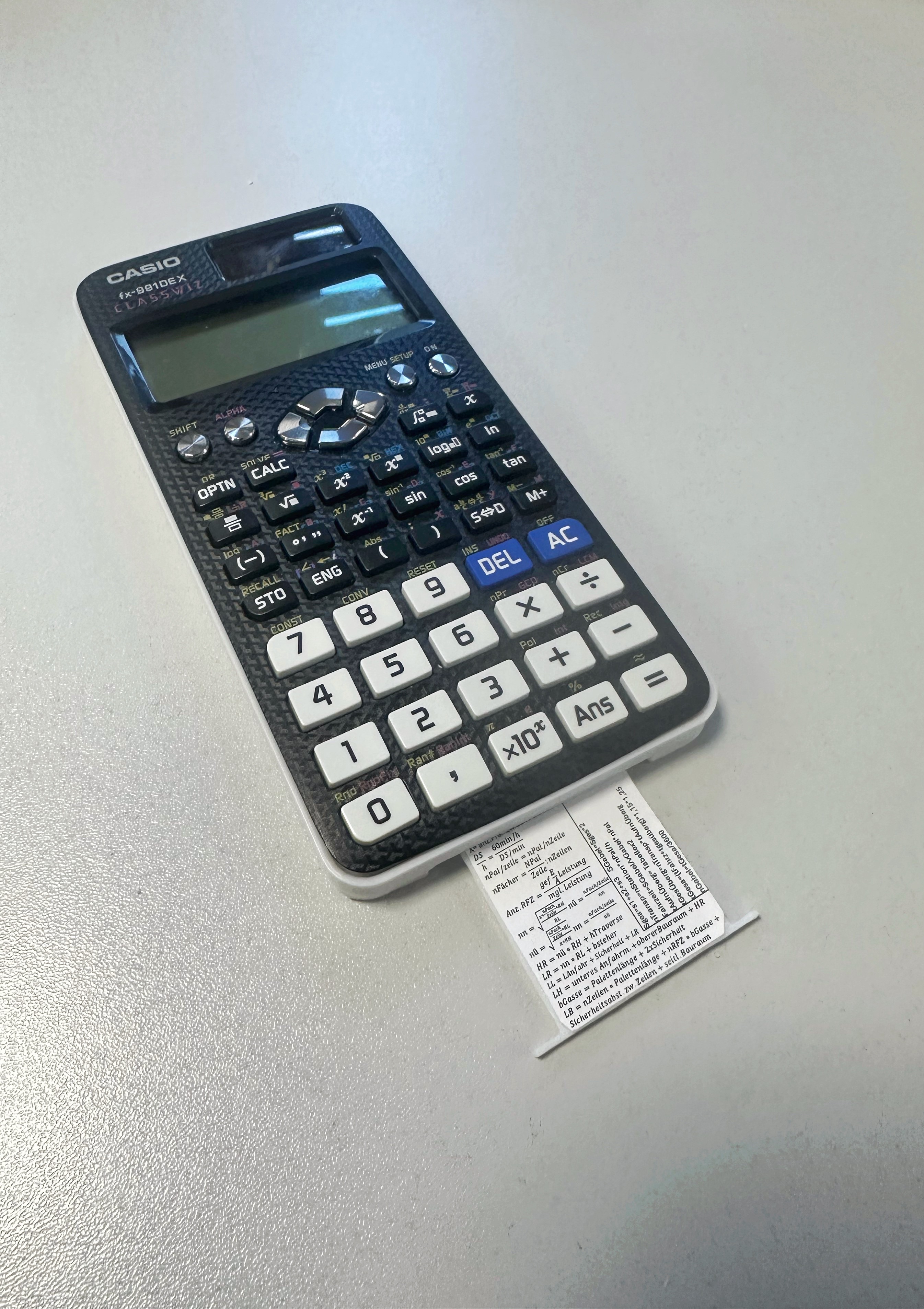 Casio fx-911 DE X Case with hidden drawer for notes