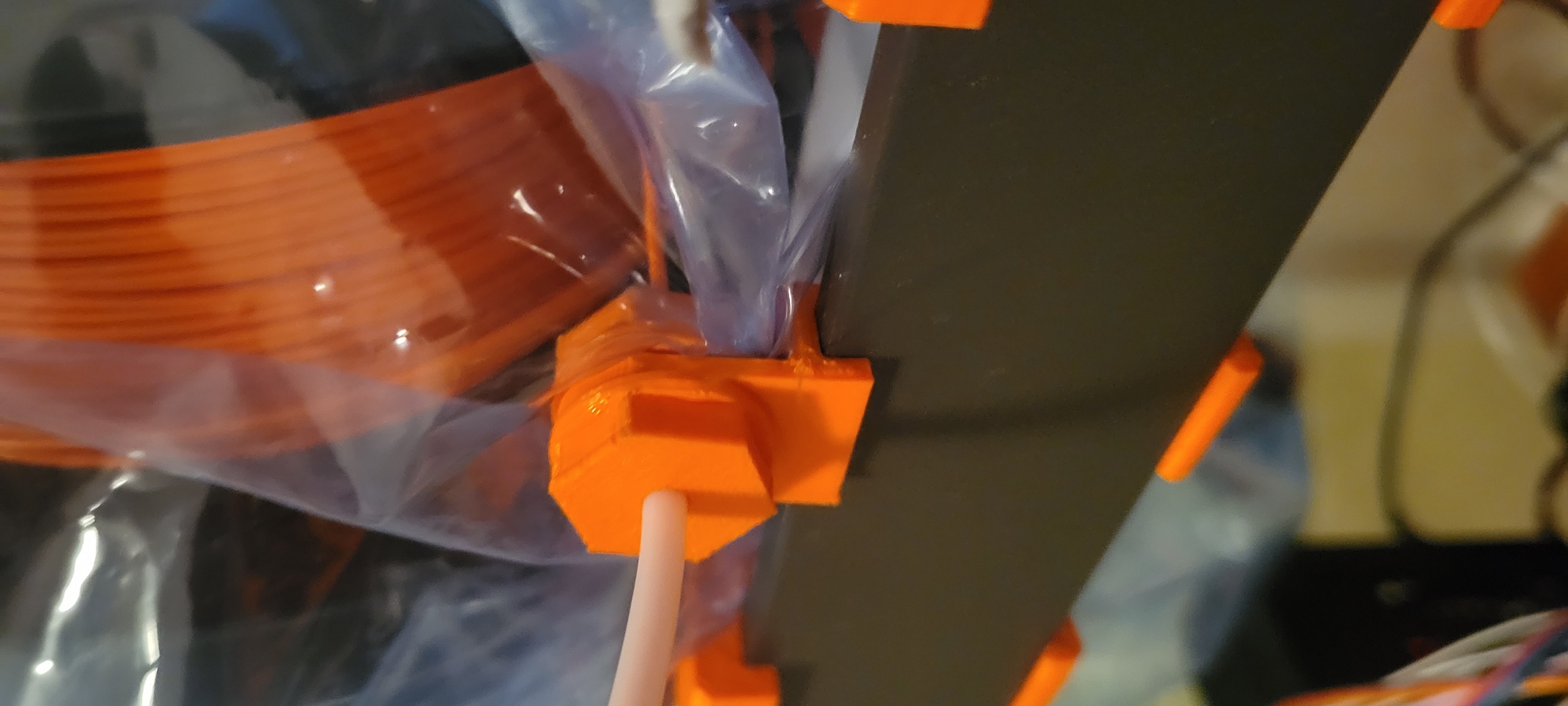 Drybox filament guide mount for Prusa frame