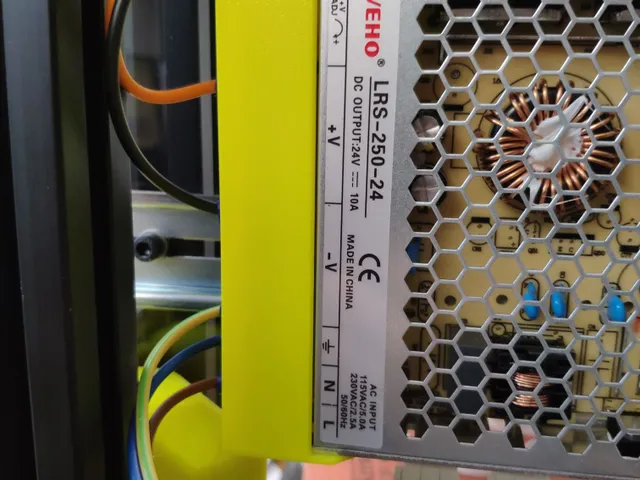 WEHO LRS-250m DIN rail mount and terminal cover