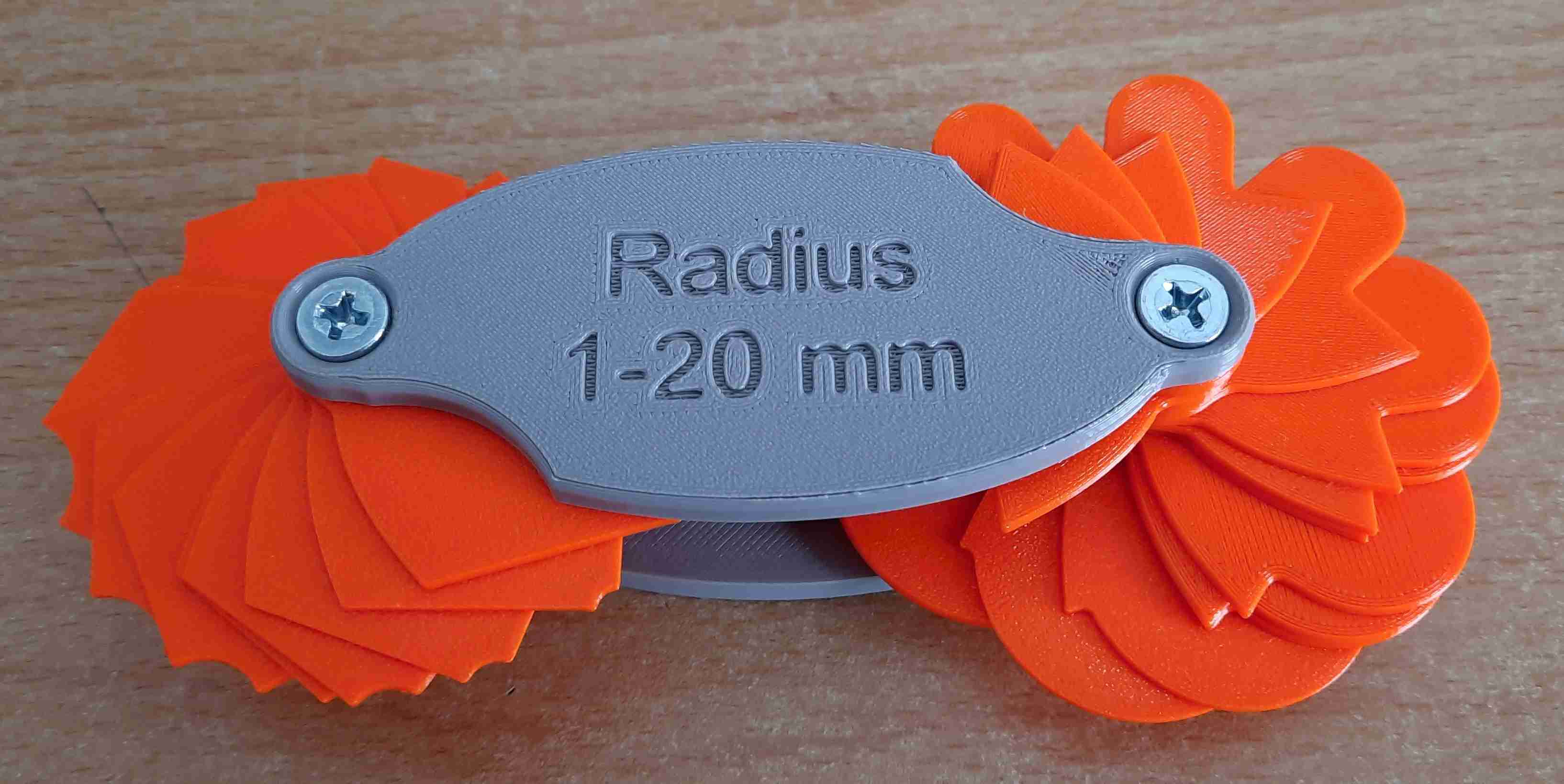 Radius gauge 1-20 mm