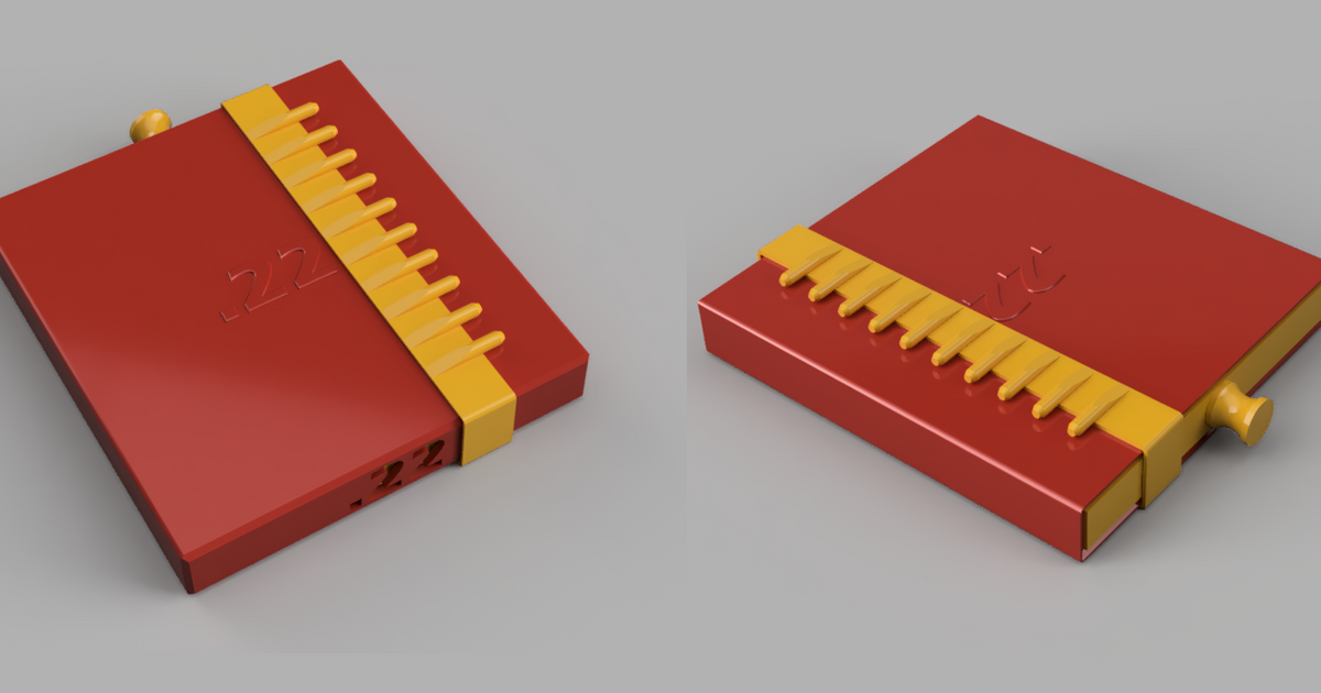 .22 Air Rifle Pellet Case / Dispenser by Simon O'Brien Download free