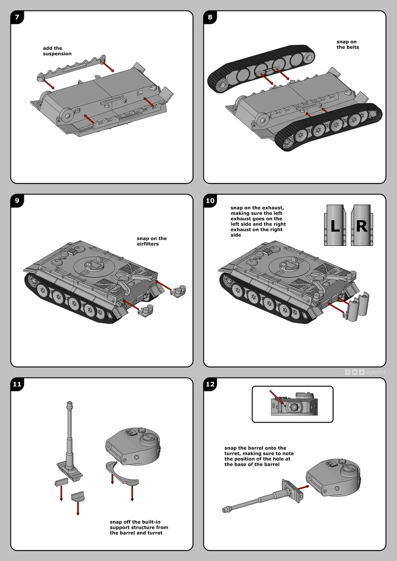 Tiger 1 Kit Card by agepbiz | Download free STL model | Printables.com