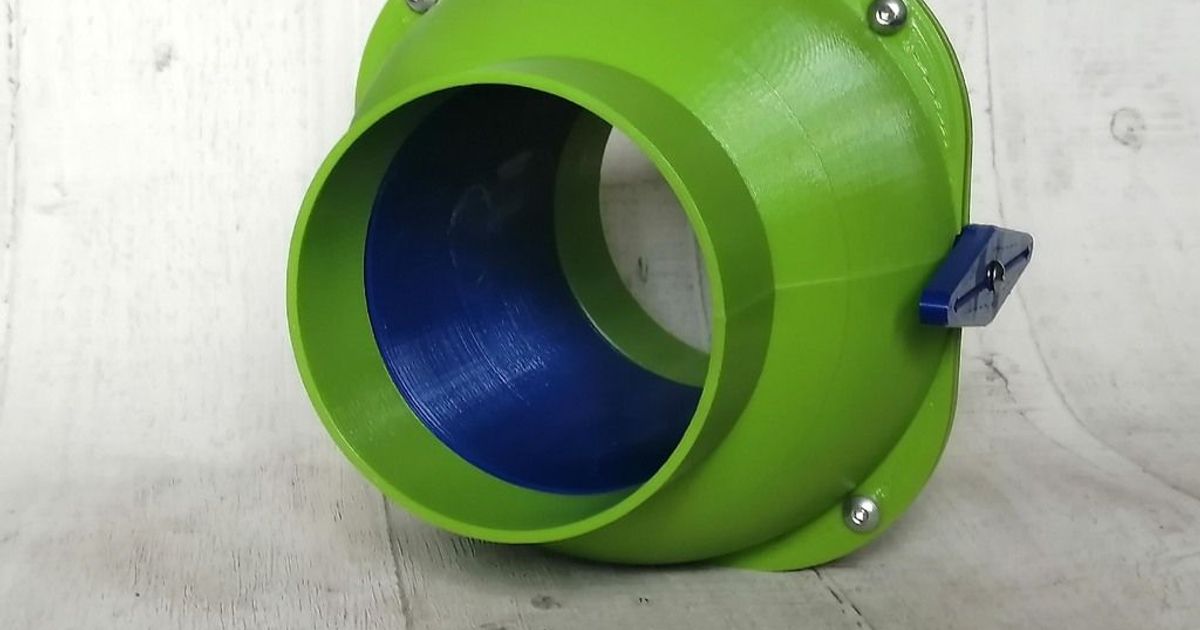 100mm / 4" Ball Valve Type NonClog Blast Gate for Dust