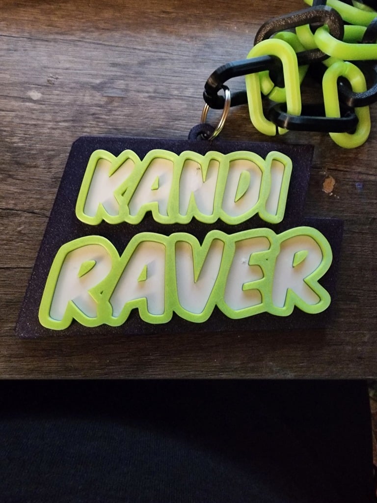 "Kandi Raver" Chunky Pendant