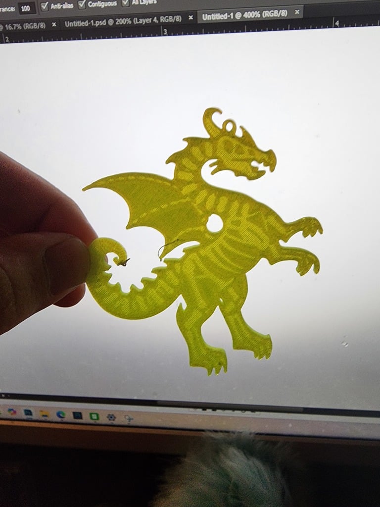 X-Ray dragon keychain