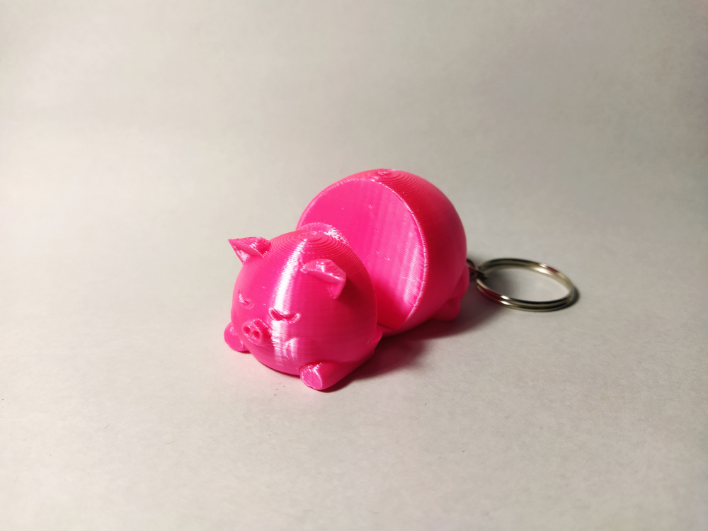 Pig Phone Stand Keyring