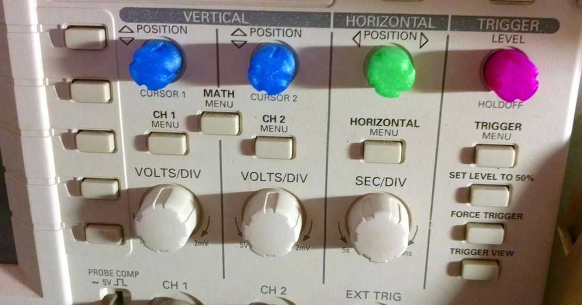 Oscilloscope Knob Tek by SteveGotthardt Download free STL model