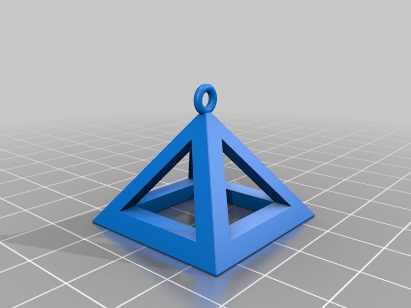 Hollow pyramid earrings