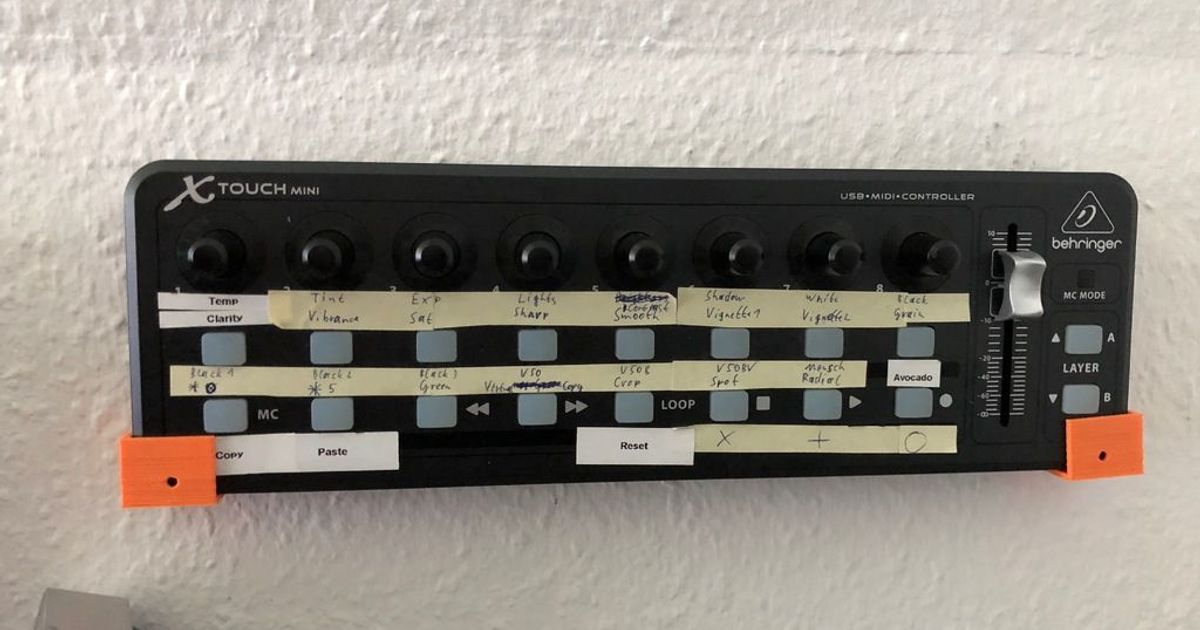 Behringer Xtouch Mini wall holder by netzmensch | Download free STL ...