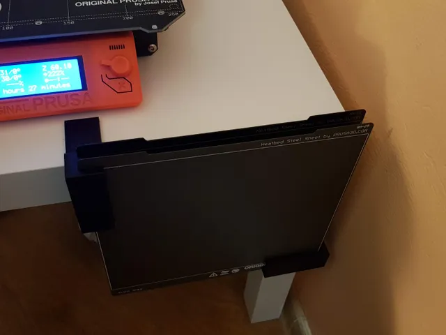 Steel sheet holder for IKEA Lak table