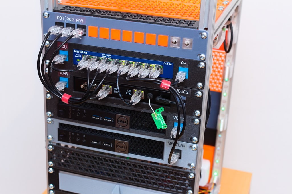 10" 12 module keystone patch panel and modules (blank, cable hole, SMA, toggle switch) — thumbnail 8