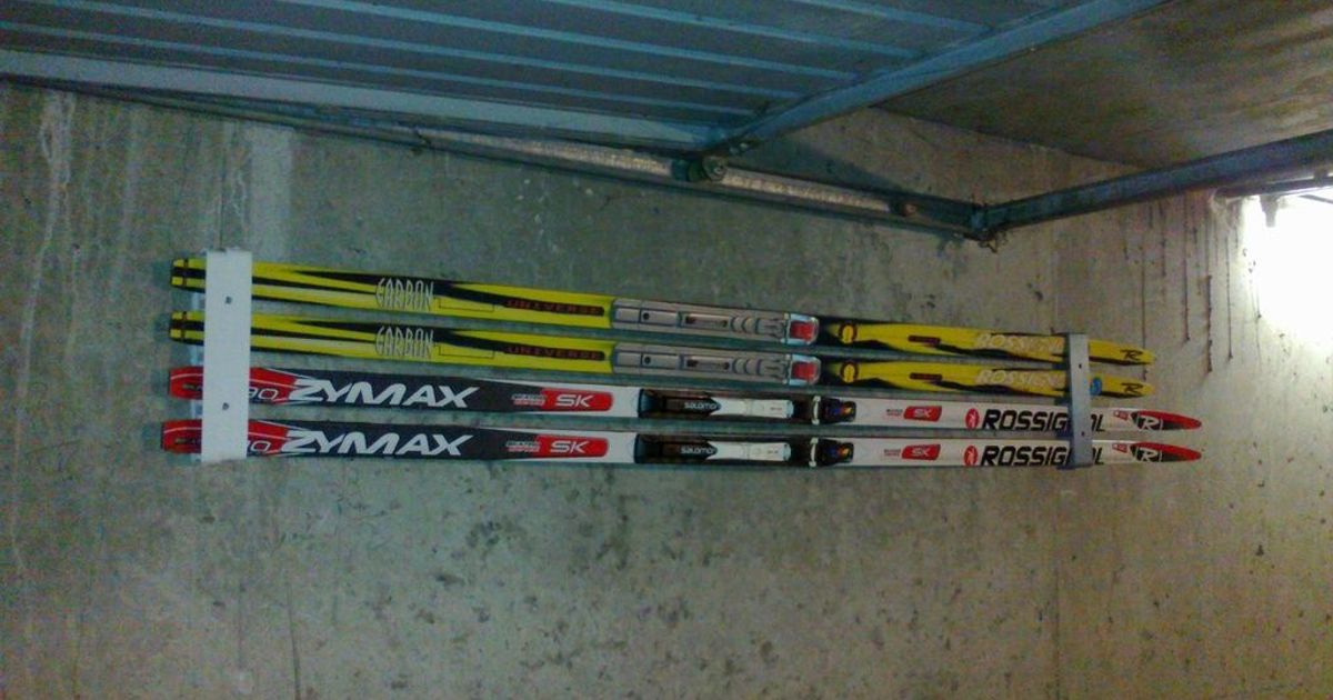 Backcountry ski wall mount by kif Download free STL model