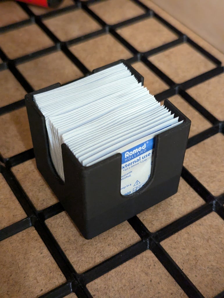 Gridfinity 1x1 Alcohol Pads Wipes Swabs holder Oversized