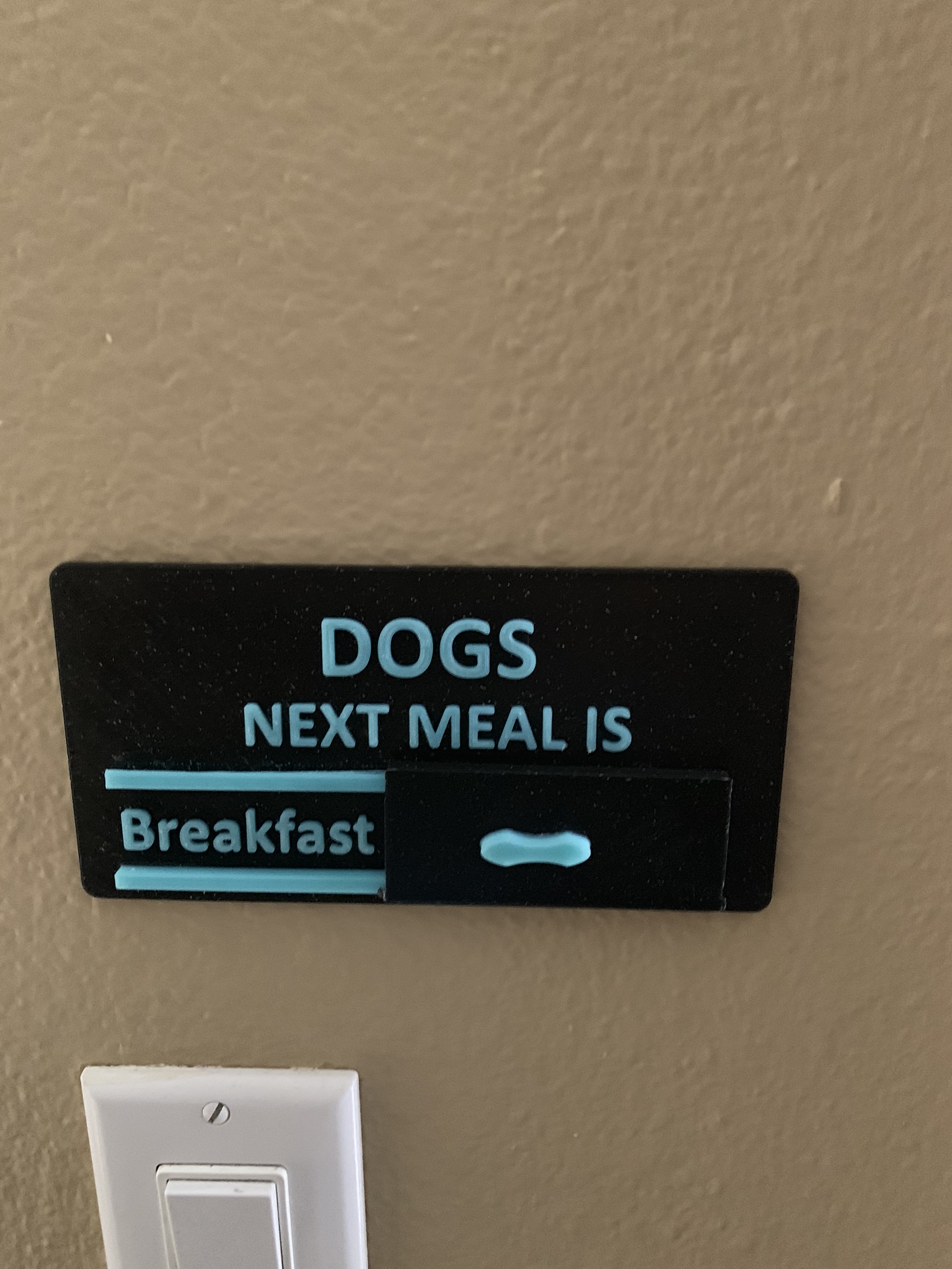 Dog Feeding Reminder Sign