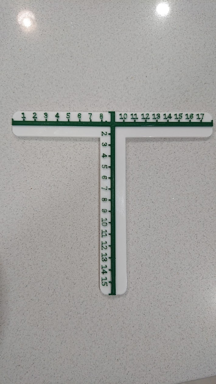 T-shirt ruler for iron on transfers