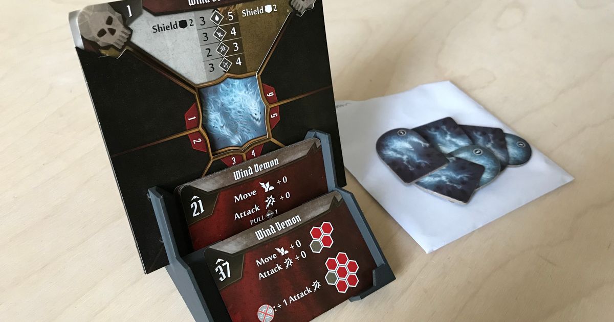 Gloomhaven Monster Attack Deck Holder Por Feday Descargar Modelo STL 