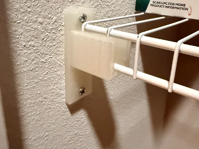Side Wire Shelf Bracket with same dimensions as the ones by Rubbermaid
