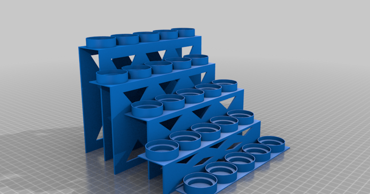 Miniature Paint Rack by HandsomeGreg Download free STL model