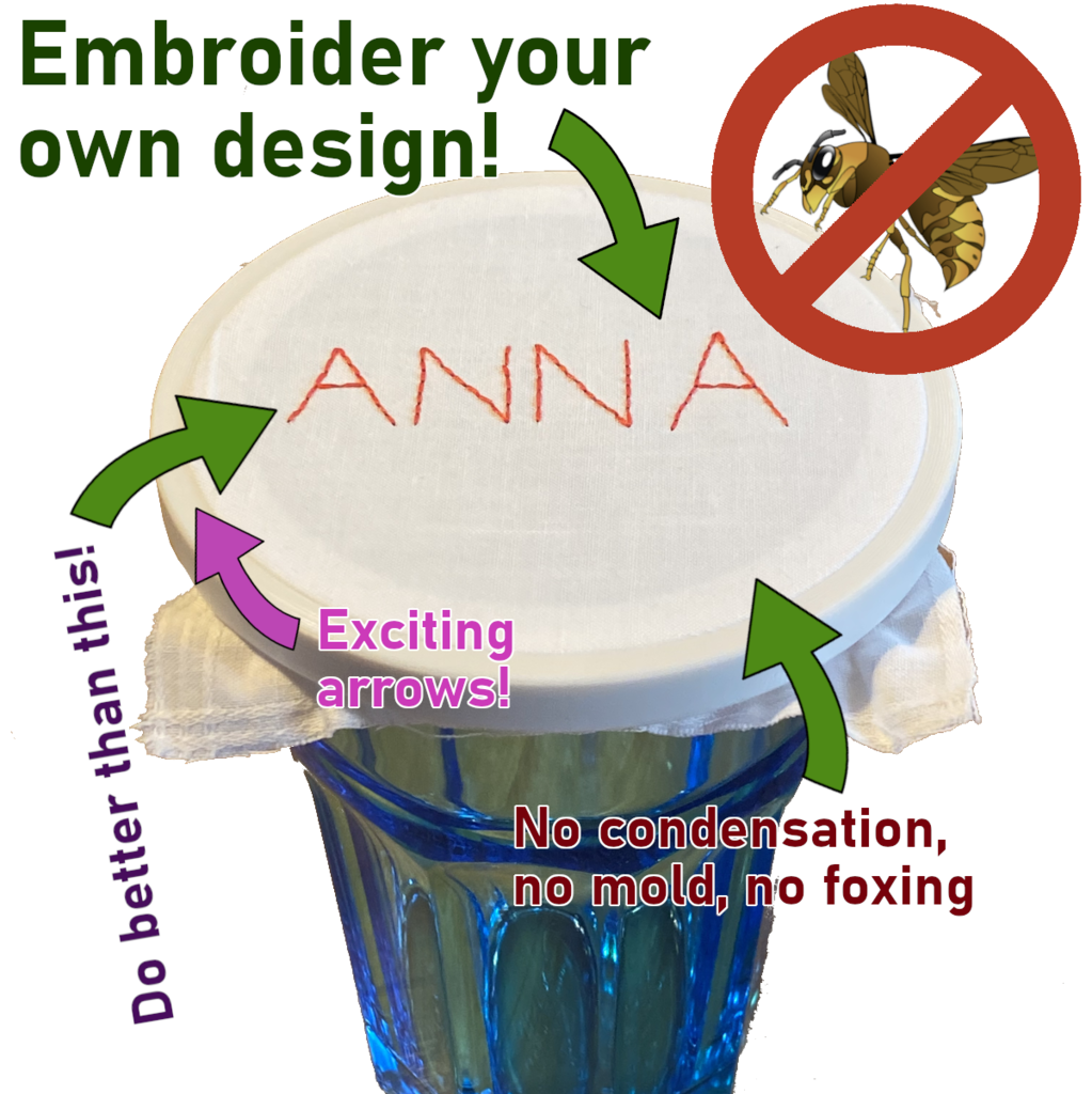 Embroidable Glass Lid / Embroidery Ring (Snap Fit)