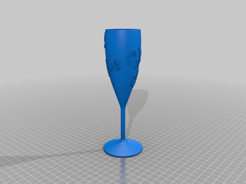 Champagne Glass with text