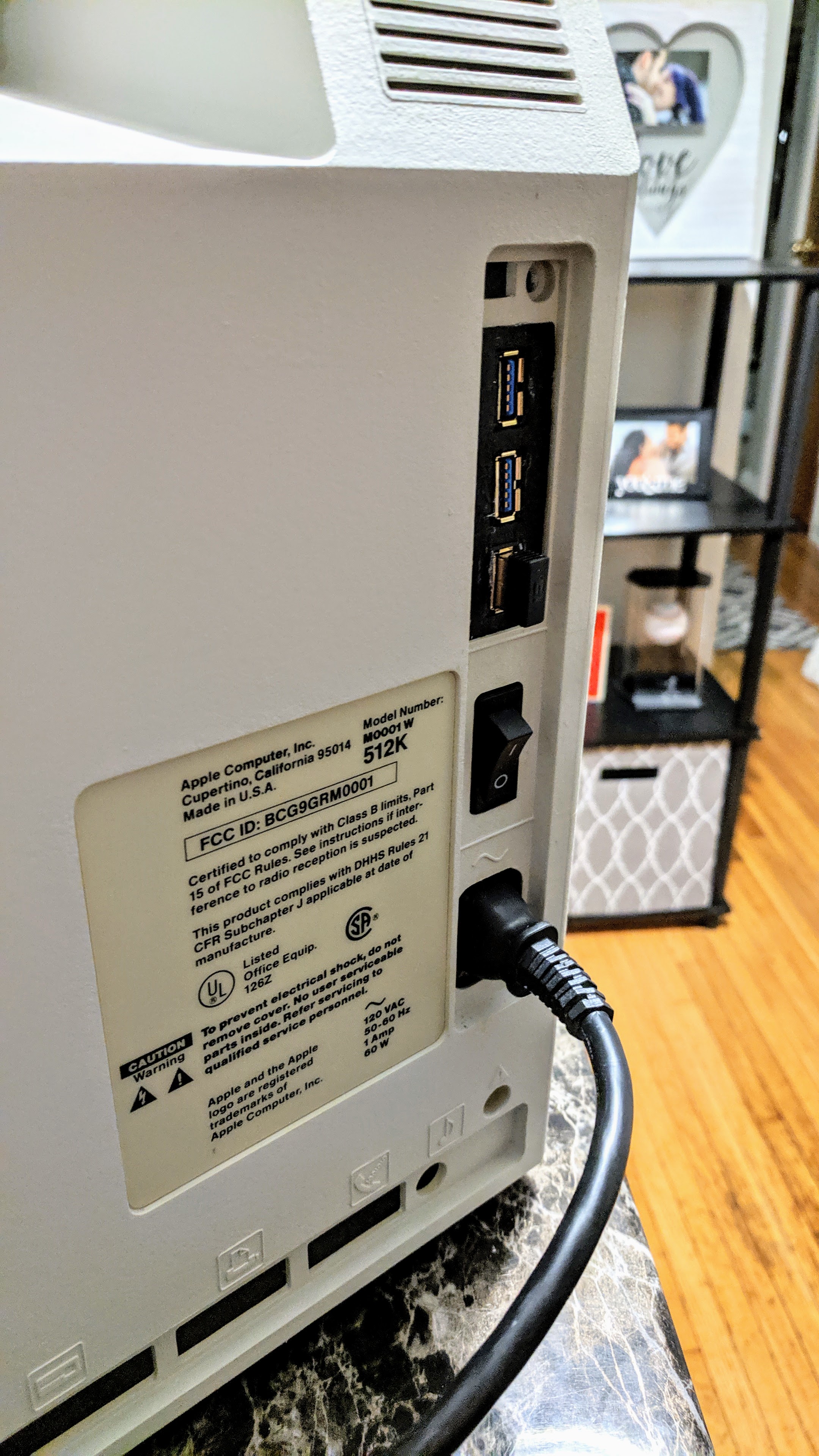 Macintosh Plus Battery Housing USB Adapter