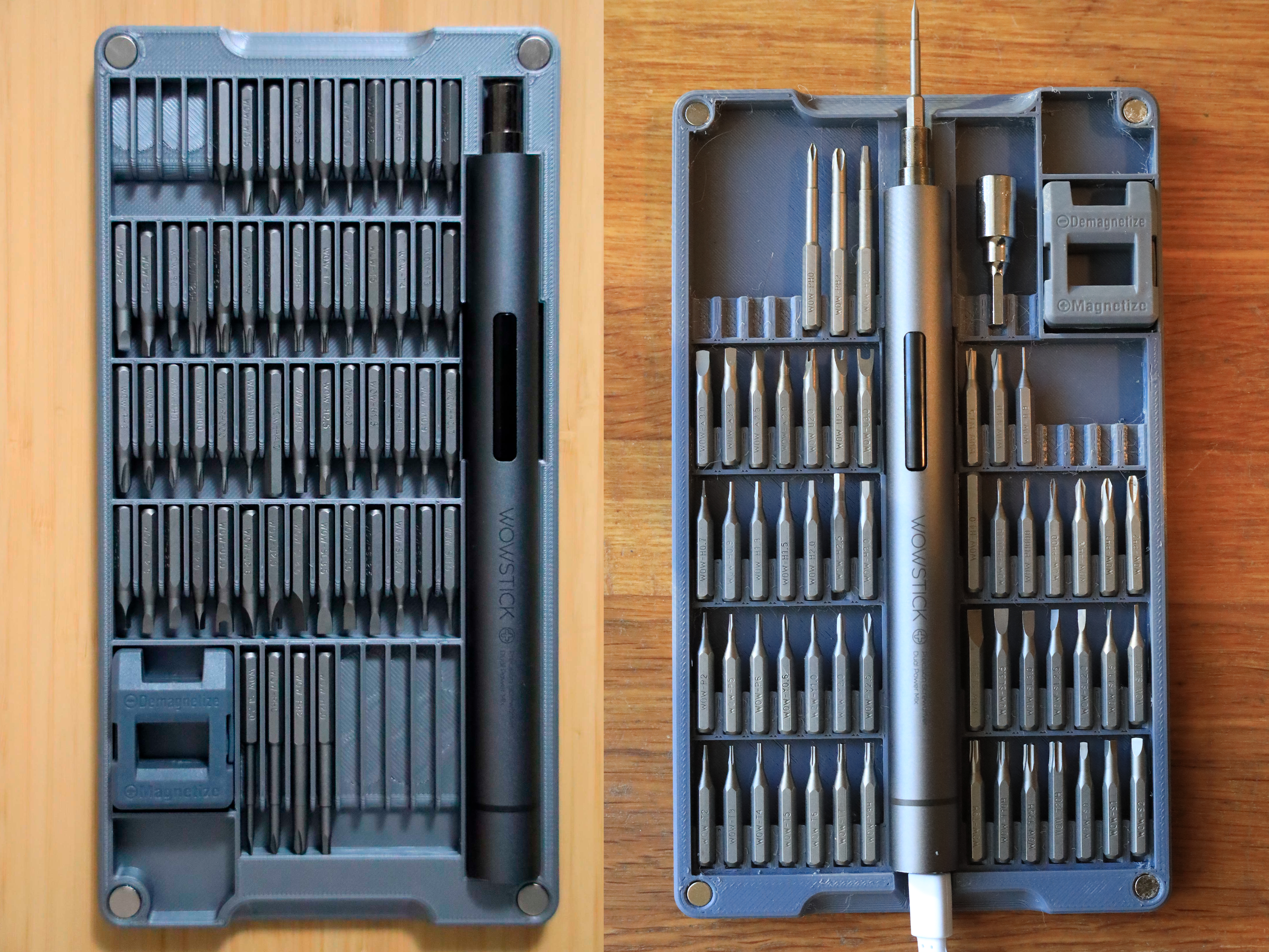Wowstick case with magnetic bit holders, parametric