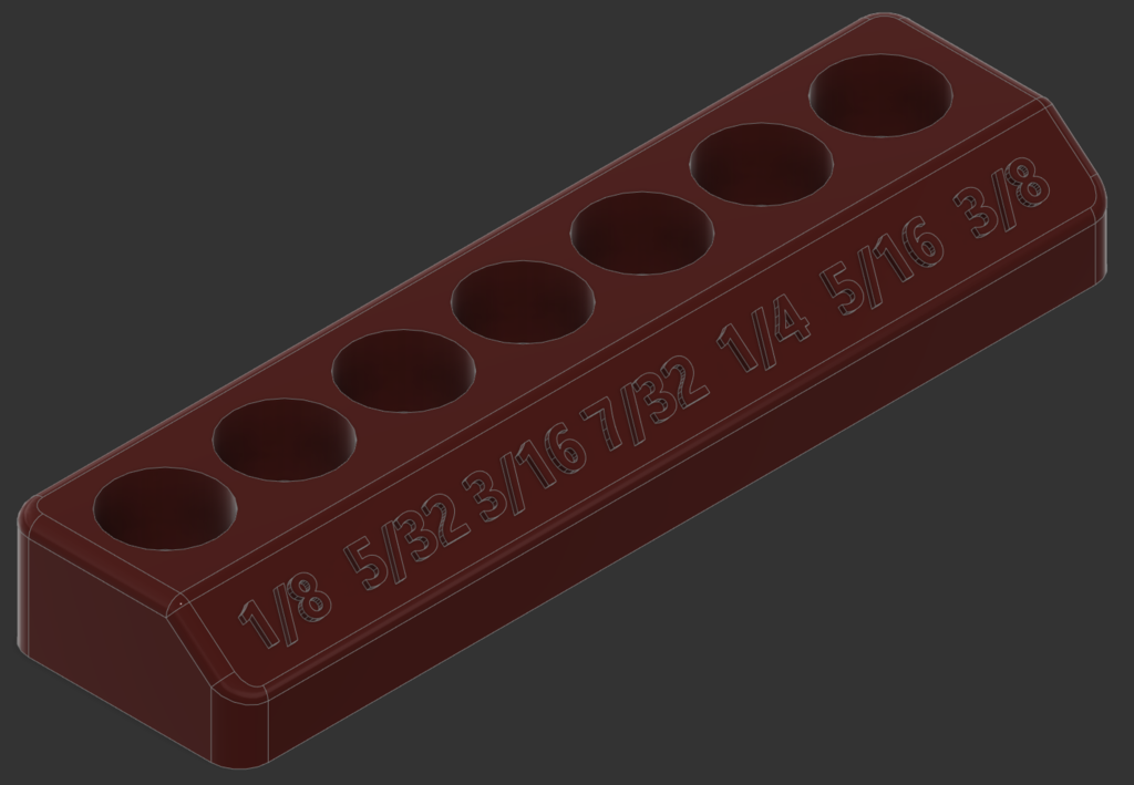 Parametric SAE and Metric socket racks