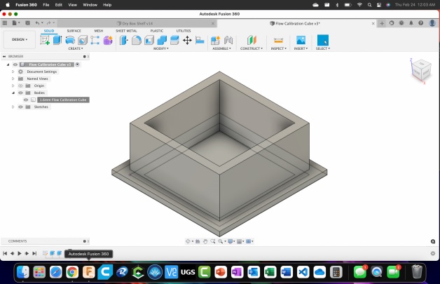 Flow Calibration Cube 1.6mm thick wall