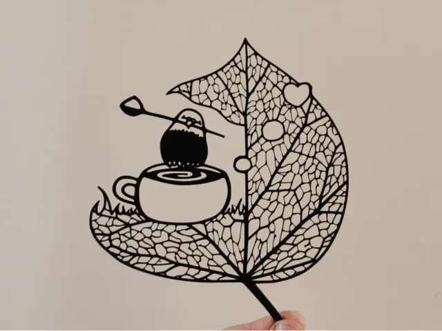 Autumn latte (or cappuccino) 2d wall art