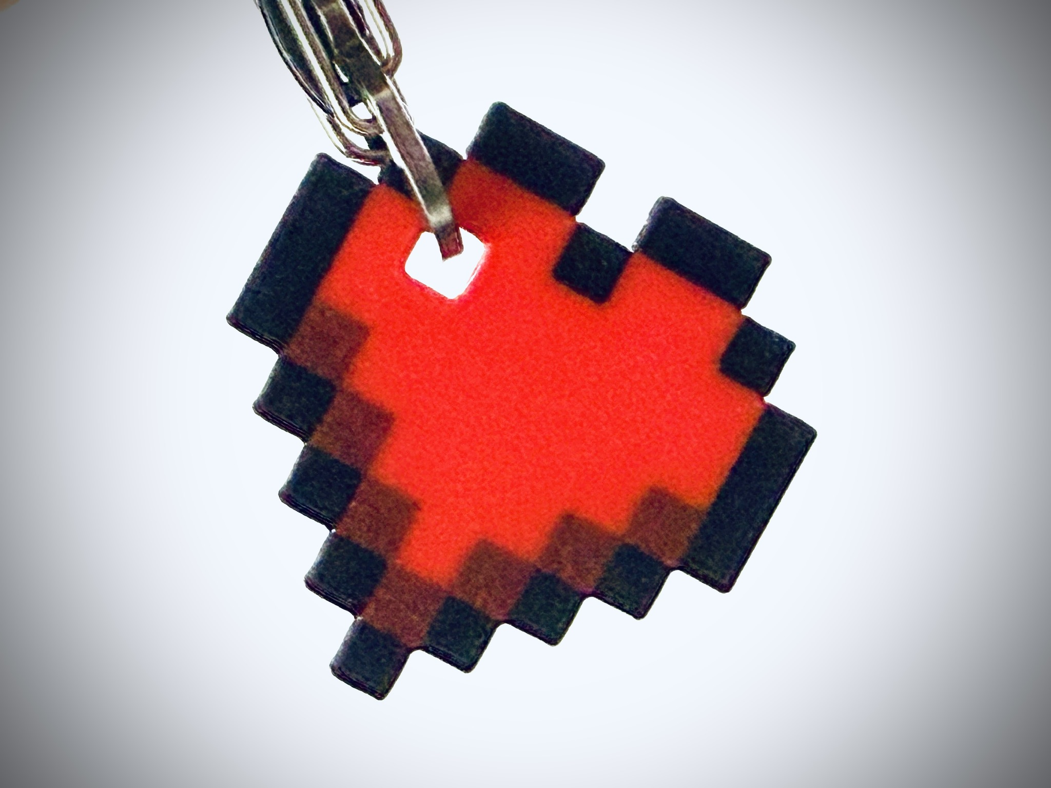 Minecraft Heart Keychains (2-color TPU!)