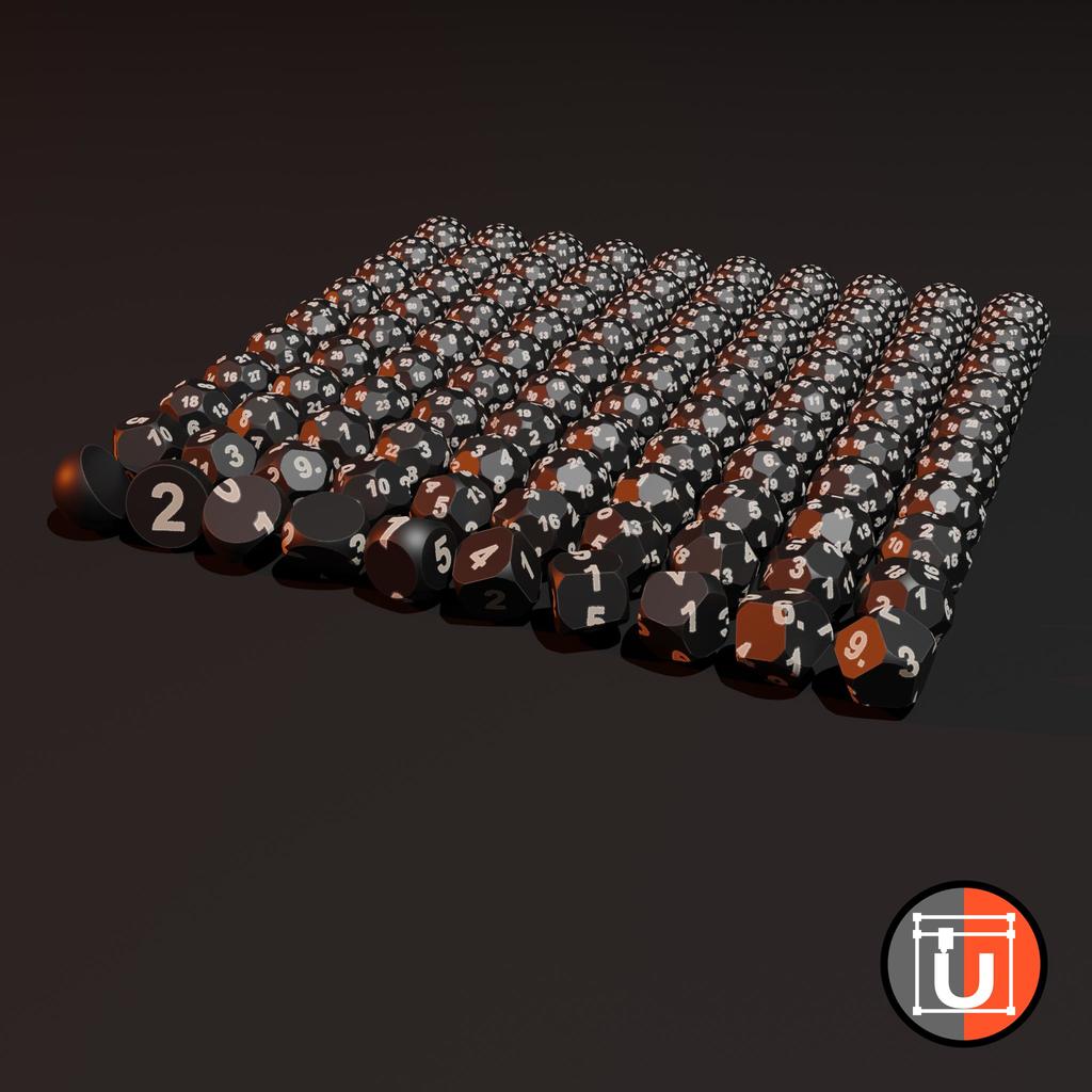 The real "full" dice set: D1-D100