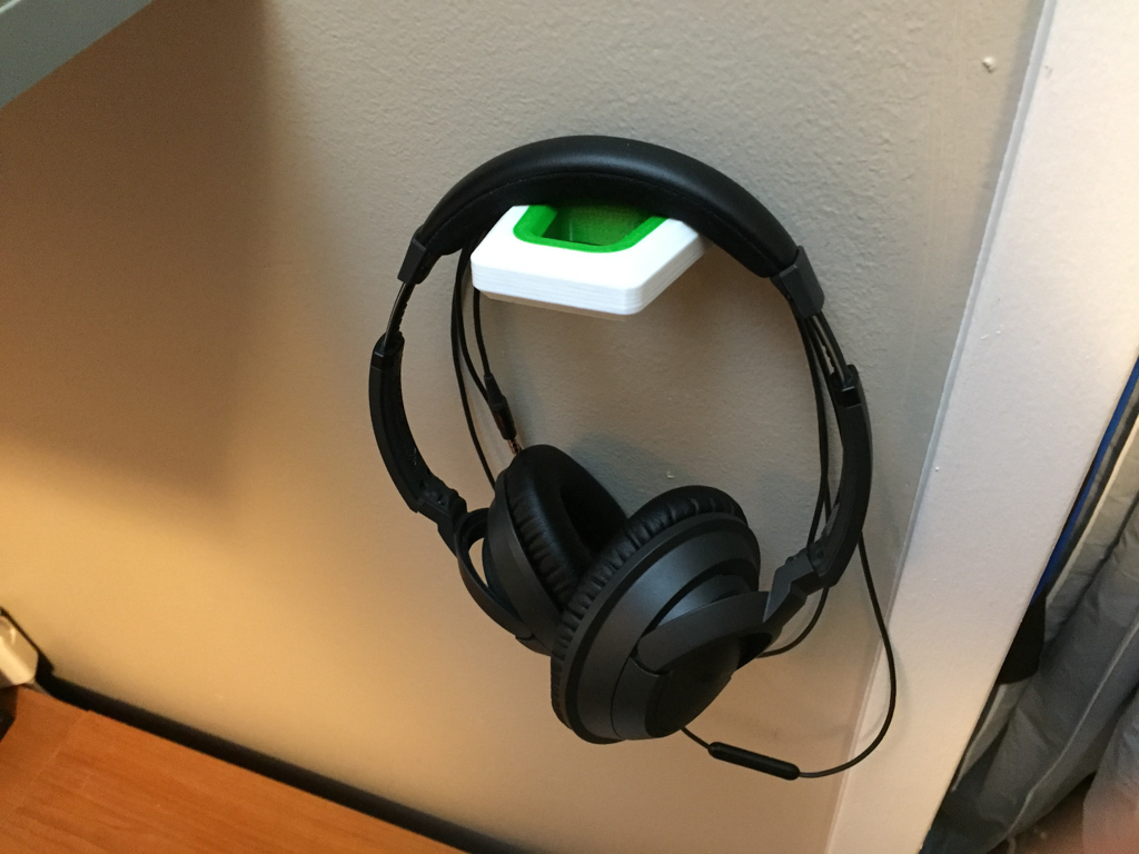 Wall Mount Headphone Hook by Foreverwinter Download free STL model