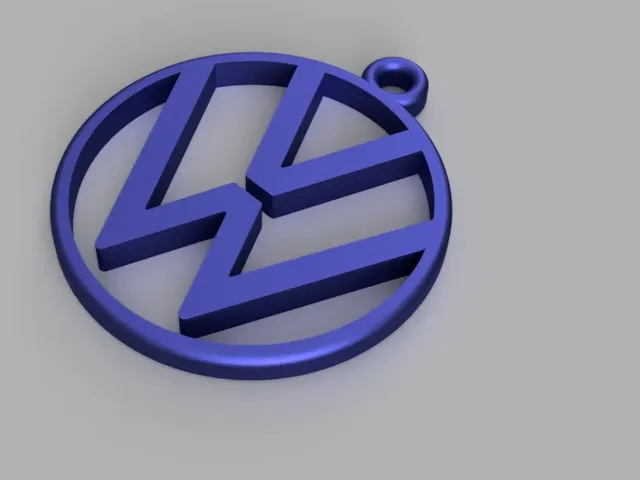 A keychain with the new VW logo.