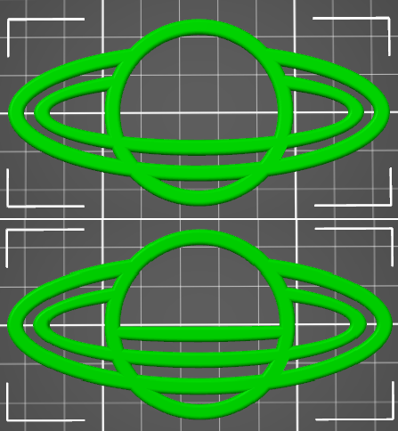 Saturn flat wall decoration as single part