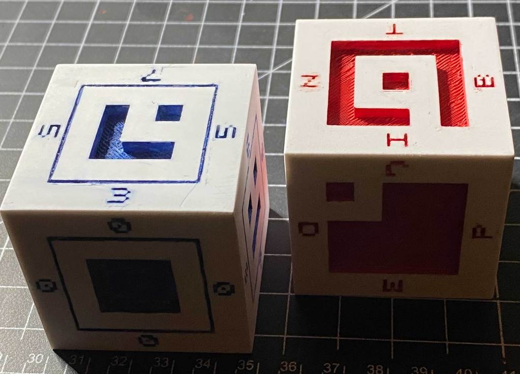 FEZ Game Number and Letter Cubes, one piece prints.
