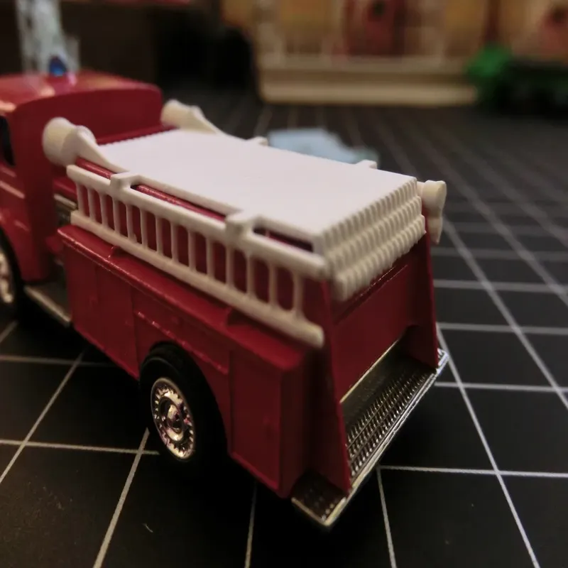 Matchbox No 29 Pumper truck hose/ladder/pipes assembly by 