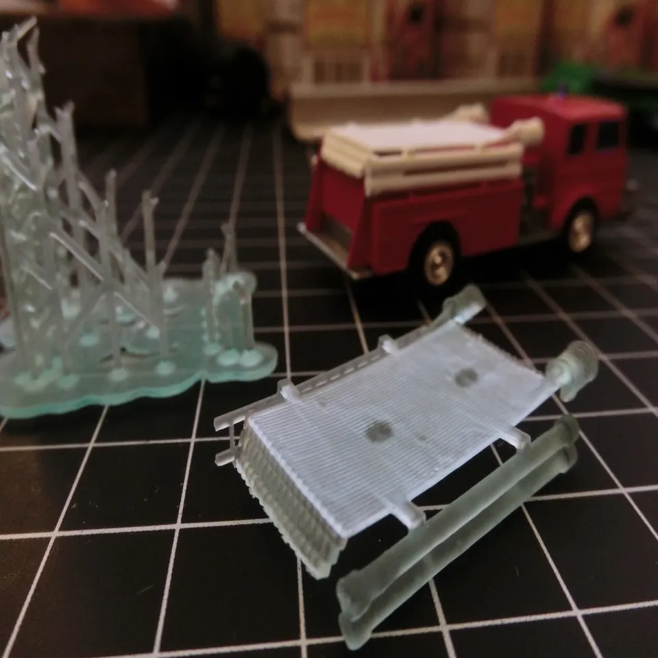 Matchbox No 29 Pumper truck hose/ladder/pipes assembly by