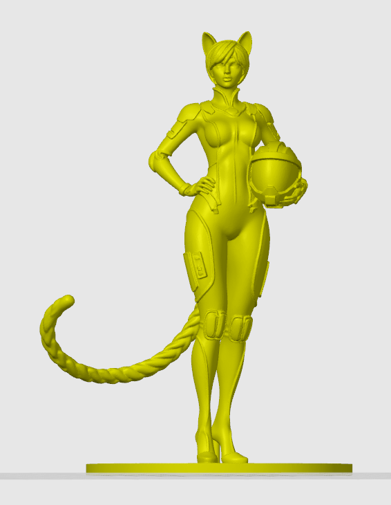 Cyber cat-girl figurine 36