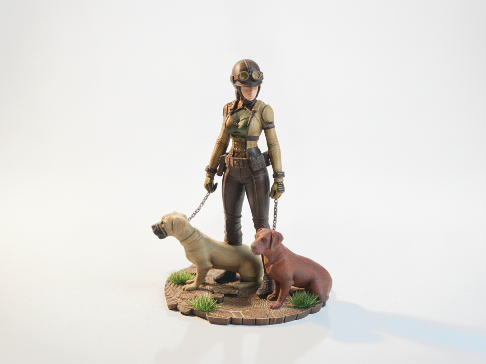 Dog Tamer Figurine Animals 3D Printable