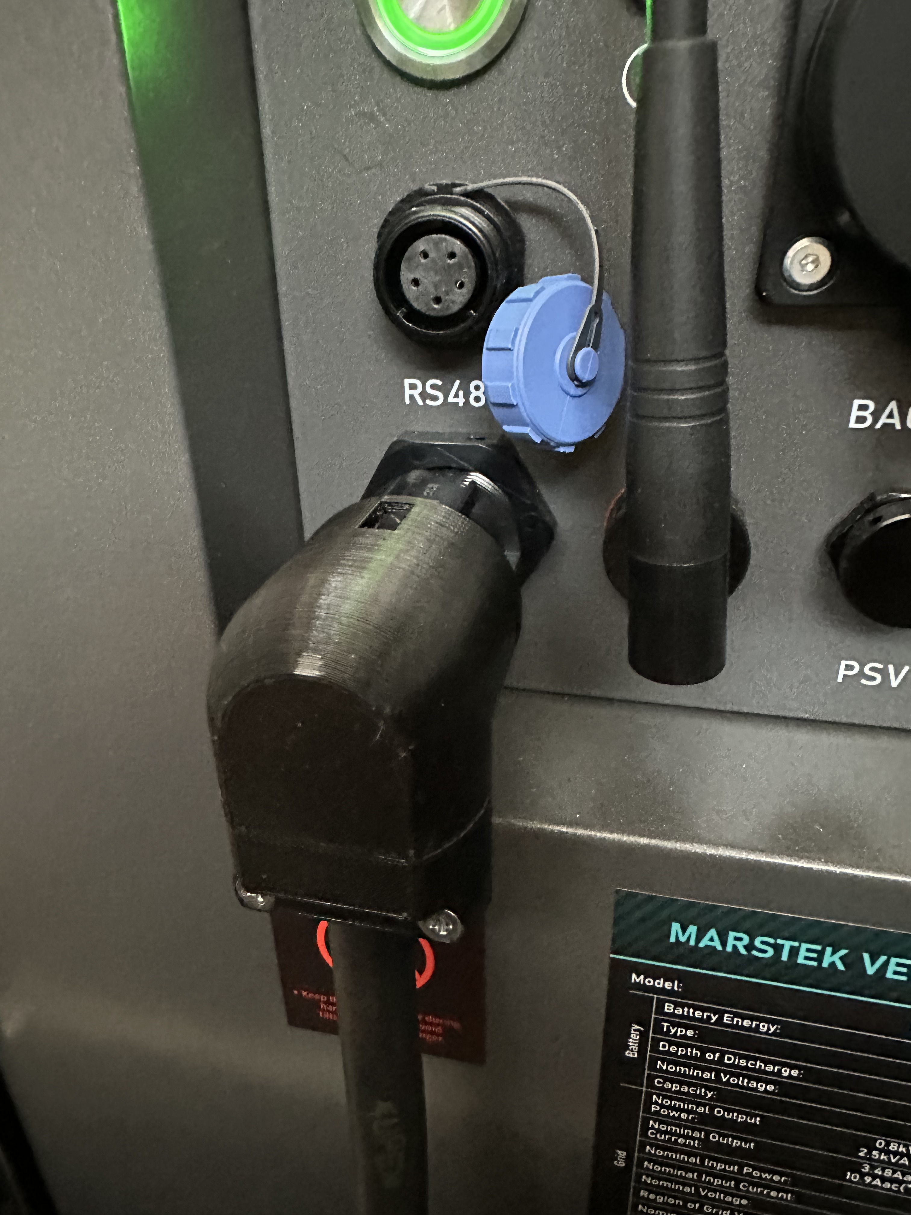 Right-Angle Housing for Betteri BC01 Connector (Marstek / Duravolt Battery Compatible)